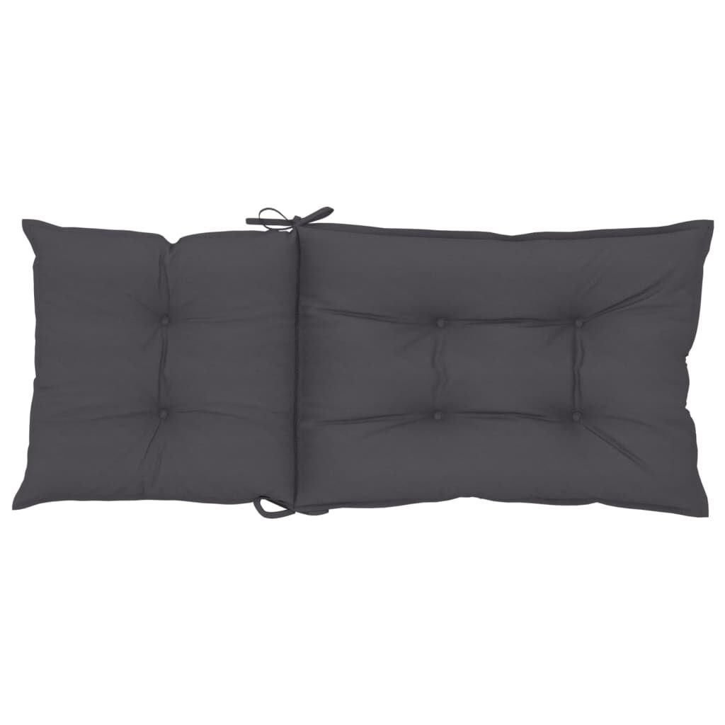 vidaXL Garden Highback Chair Cushions 4 pcs Anthracite 120x50x7 cm Fabric