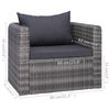 vidaXL 9 Piece Garden Lounge Set with Cushions Poly Rattan Grey