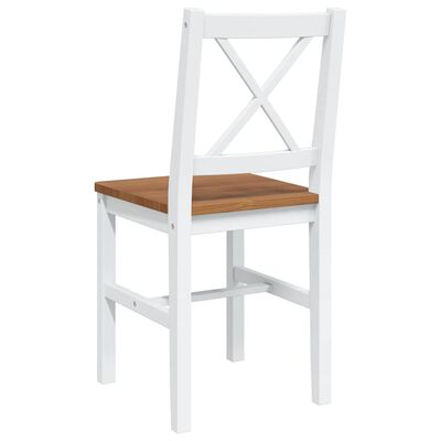 vidaXL 5 Piece Dining Set Brown and White, brown vidaXL 5 Piece Dining Set Brown and White