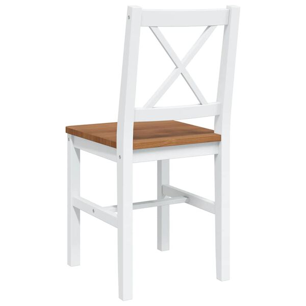 vidaXL 5 Piece Dining Set Brown and White