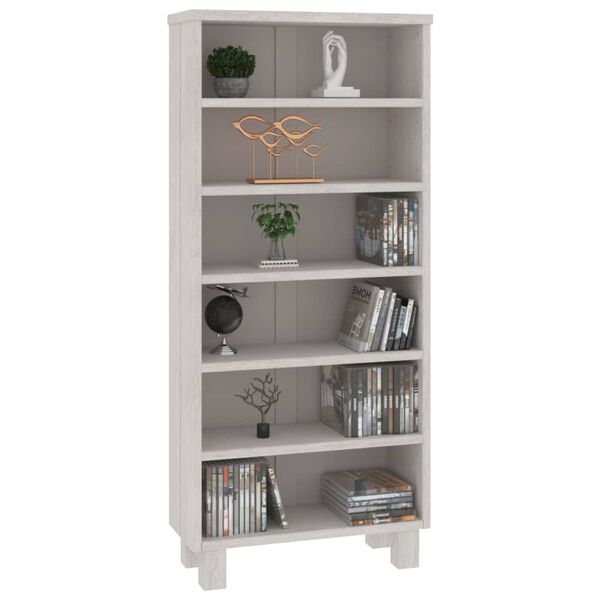 vidaXL CD Cabinet HAMAR White 45x18x100 cm Solid Wood Pine