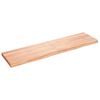 vidaXL Wall Shelf Light Brown 120x30x(2-4) cm Treated Solid Wood Oak