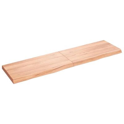 vidaXL Wall Shelf Light Brown 120x30x(2-4) cm Treated Solid Wood Oak, light brown vidaXL Wall Shelf Light Brown 120x30x(2-4) cm Treated Solid Wood Oak