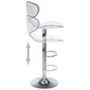 vidaXL Bar Stools 2 pcs White Faux Leather