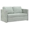 vidaXL Floor Sofa Bed 2-in-1 Light Grey 122x204x55 cm Velvet