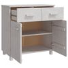 vidaXL Sideboard HAMAR White 79x40x80 cm Solid Wood Pine