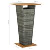 vidaXL 5 Piece Garden Bar Set with Cushions Poly Rattan Grey