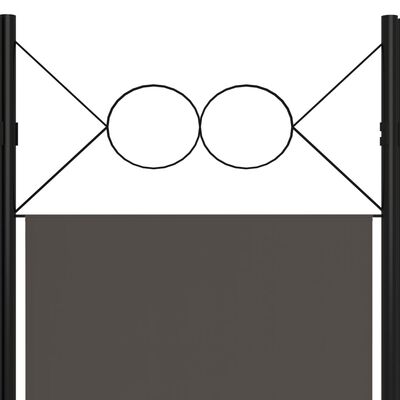 vidaXL 5-Panel Room Divider Anthracite 200x180 cm, anthracite vidaXL 5-Panel Room Divider Anthracite 200x180 cm