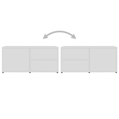 vidaXL TV Cabinet White 80x34x36 cm Engineered Wood, white vidaXL TV Cabinet White 80x34x36 cm Engineered Wood