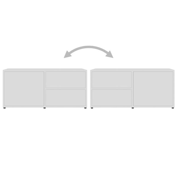 vidaXL TV Cabinet White 80x34x36 cm Engineered Wood