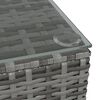 vidaXL 4 Piece Garden Lounge Set with Cushions Grey Poly Rattan