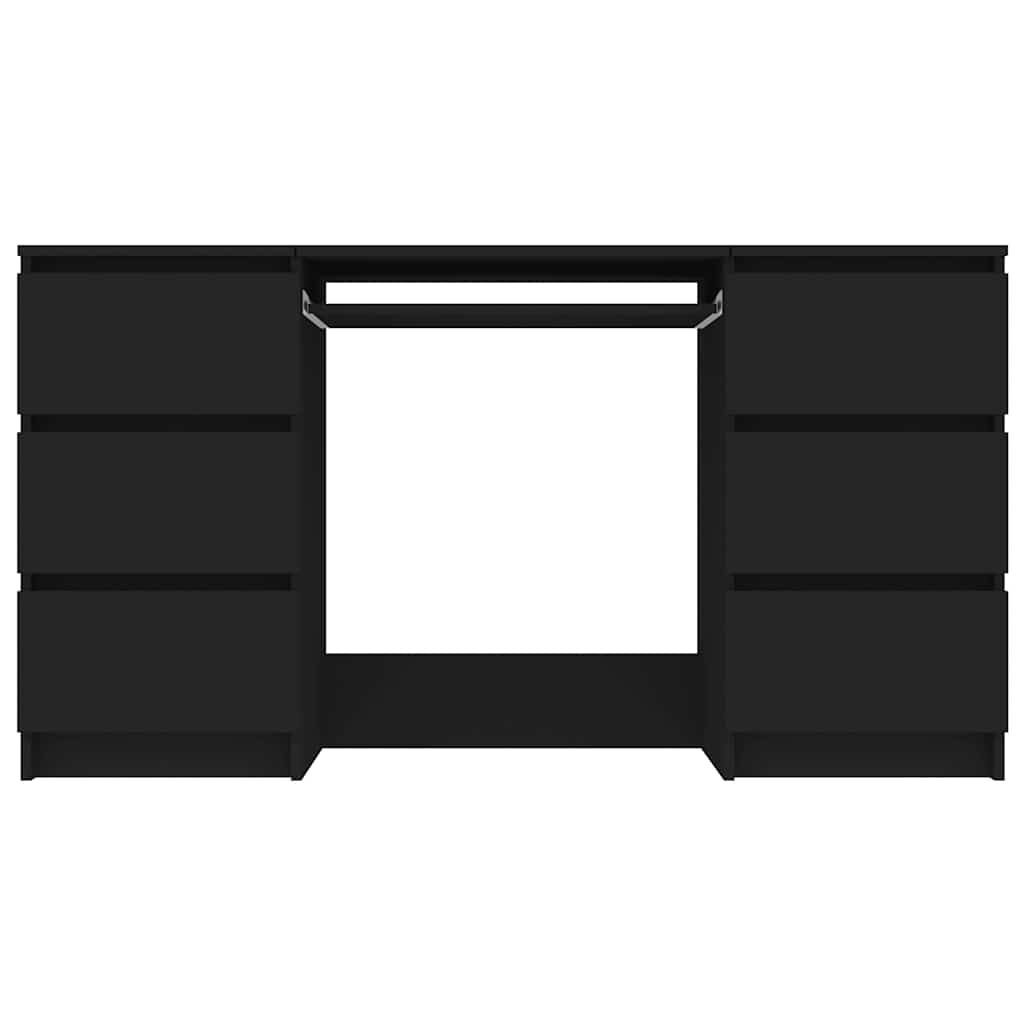 vidaXL Writing Desk Black 140x50x77 cm Engineered Wood