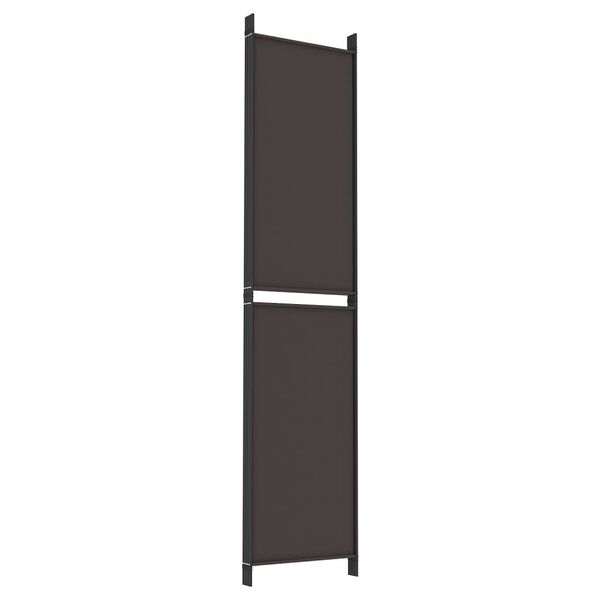 vidaXL 5-Panel Room Divider Brown 250x220 cm Fabric