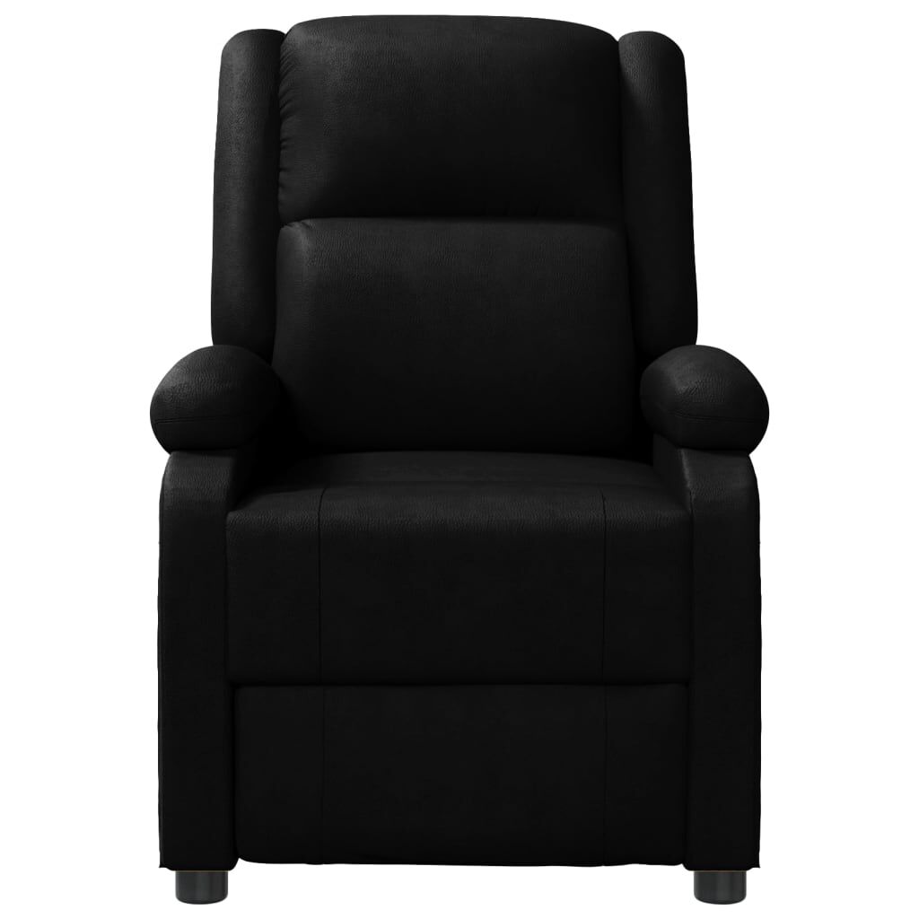 vidaXL Recliner Chair Black Faux Leather