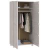 vidaXL Wardrobe HAMAR White 89x50x180 cm Solid Wood Pine