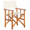 vidaXL Director Chair | Brown and Cream | Solid Acacia Wood and 100% Polyester