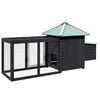 vidaXL Chicken Coop with Nest Box Grey 190x72x102 cm Solid Firwood
