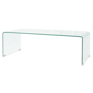 vidaXL Coffee Table Tempered Glass 98x45x30 cm Clear