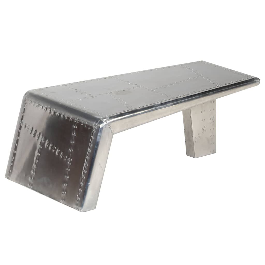 vidaXL Aviator Coffee Table Aluminium Vintage Aircraft Airman Style