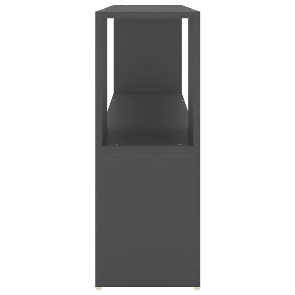 vidaXL Book Cabinet Grey 100x24x63 cm Engineered Wood