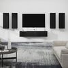vidaXL 6 Piece TV Cabinet Set Black Engineered Wood