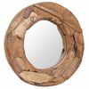 vidaXL Decorative Mirror Teak 60 cm Round