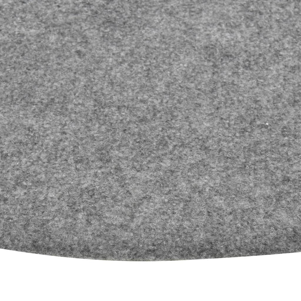 vidaXL Artificial Grass with Studs Dia.95 cm Grey Round