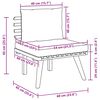 vidaXL 2 Piece Garden Lounge Set with Cushions Solid Acacia Wood