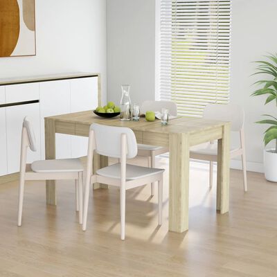 vidaXL Dining Table Sonoma Oak 140x74.5x76 cm Engineered Wood, sonoma oak vidaXL Dining Table Sonoma Oak 140x74.5x76 cm Engineered Wood
