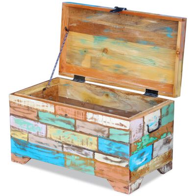 vidaXL Storage Chest Solid Reclaimed Wood, multicolour vidaXL Storage Chest Solid Reclaimed Wood