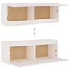 vidaXL TV Cabinets 3 pcs White Solid Wood Pine