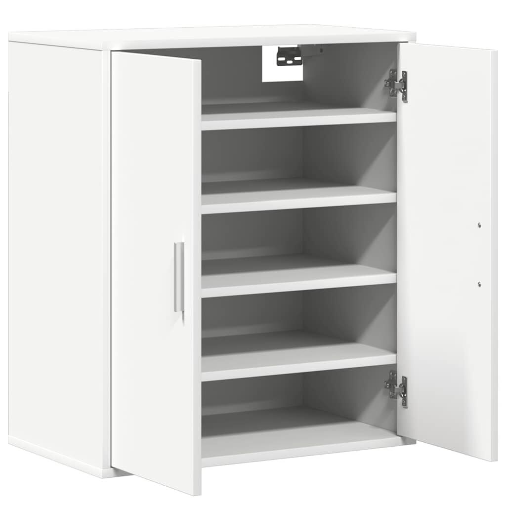 vidaXL Shoe Cabinet White 60x35x70 cm Engineered Wood