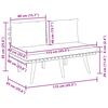 vidaXL Garden Bench with Cushions 115 cm Solid Acacia Wood