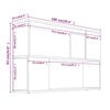 vidaXL Book Cabinet Smoked Oak 100x24x63 cm Engineered Wood