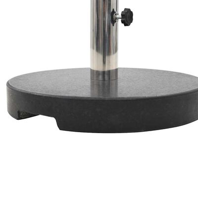 vidaXL Parasol Base Granite 20 kg Round Black, Black vidaXL Parasol Base Granite 20 kg Round Black