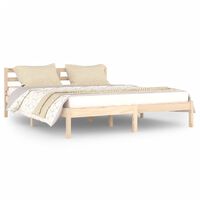 vidaXL Bed Frame without Mattress Solid Wood Pine 160x200cm, natural vidaXL Bed Frame without Mattress Solid Wood Pine 160x200cm