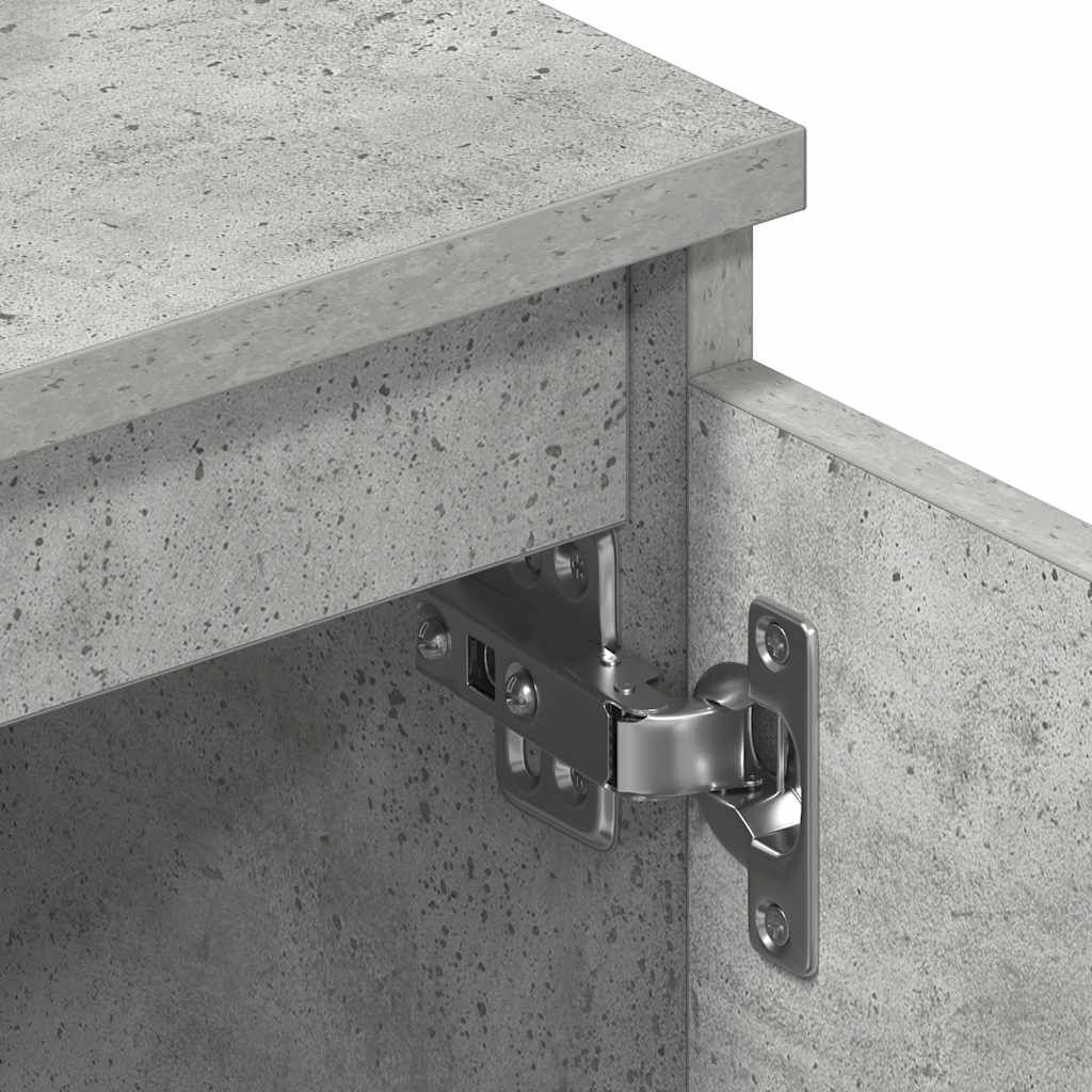 vidaXL TV Cabinet Concrete Grey 140x40x35.5 cm Engineered Wood
