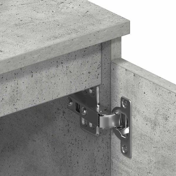 vidaXL TV Cabinet Concrete Grey 140x40x35.5 cm Engineered Wood