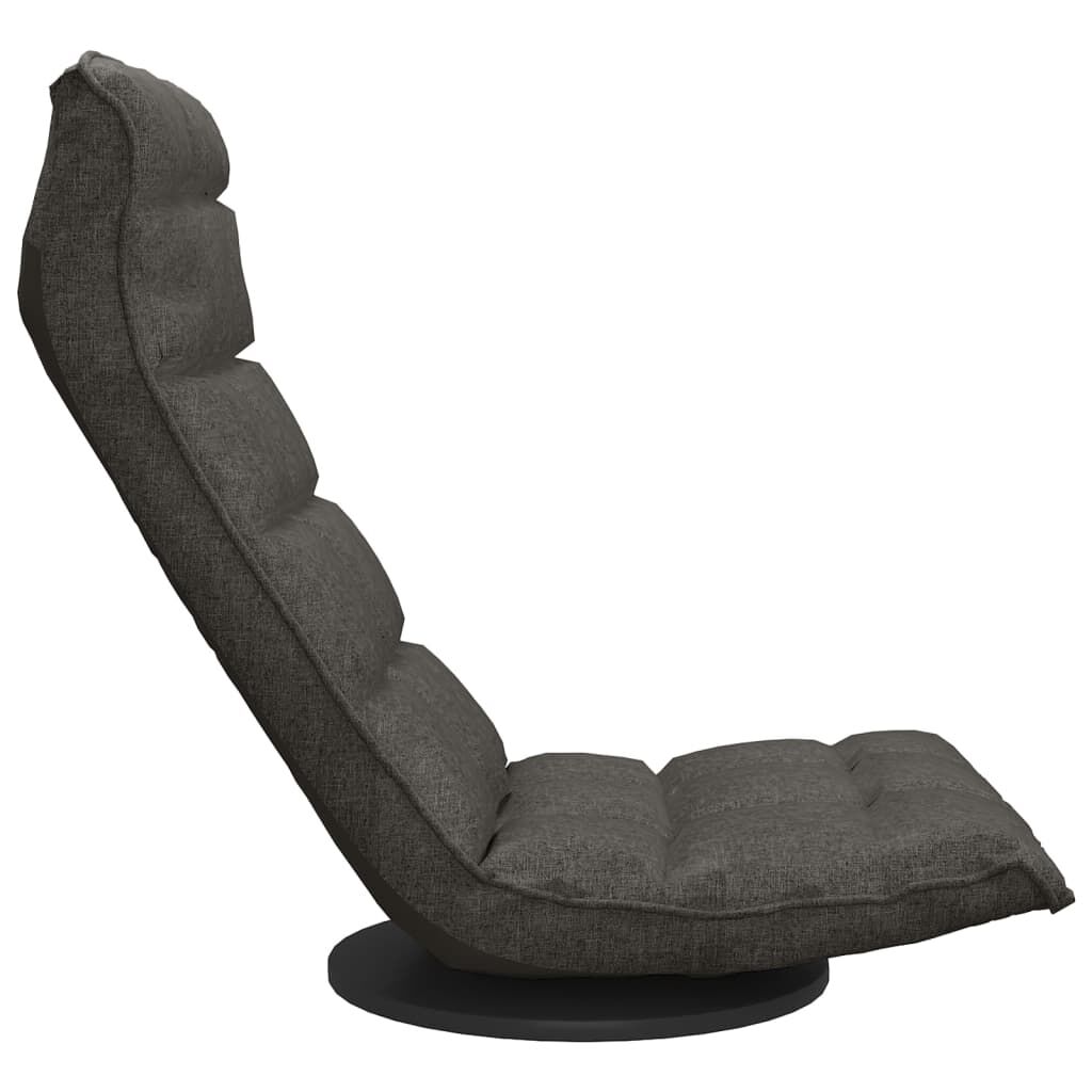 vidaXL Swivel Floor Chair Dark Grey Fabric