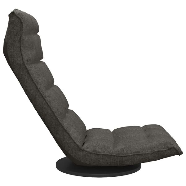 vidaXL Swivel Floor Chair Dark Grey Fabric