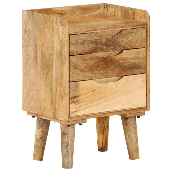 vidaXL Bedside Cabinet Solid Mango Wood 40x30x59.5 cm