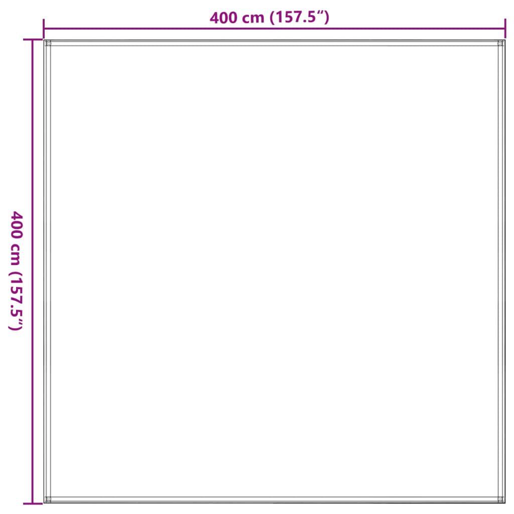vidaXL Tent Carpet Anthracite and White 400x400 cm HDPE
