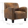 vidaXL Sofa Chair Brown 70x69x72 cm Faux Suede Leather