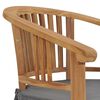 vidaXL Garden Chairs with Cushions 2 pcs Solid Teak Wood