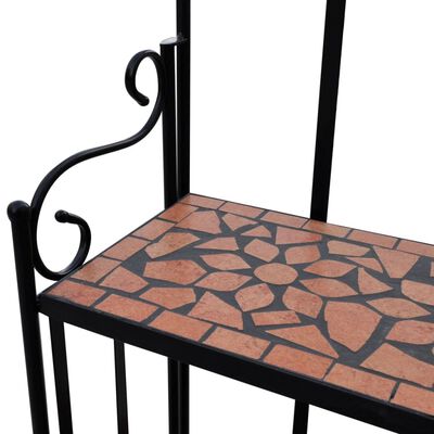 Plant Stand Plant Display Terracotta Colour Mosaic Pattern, terracotta Plant Stand Plant Display Terracotta Colour Mosaic Pattern