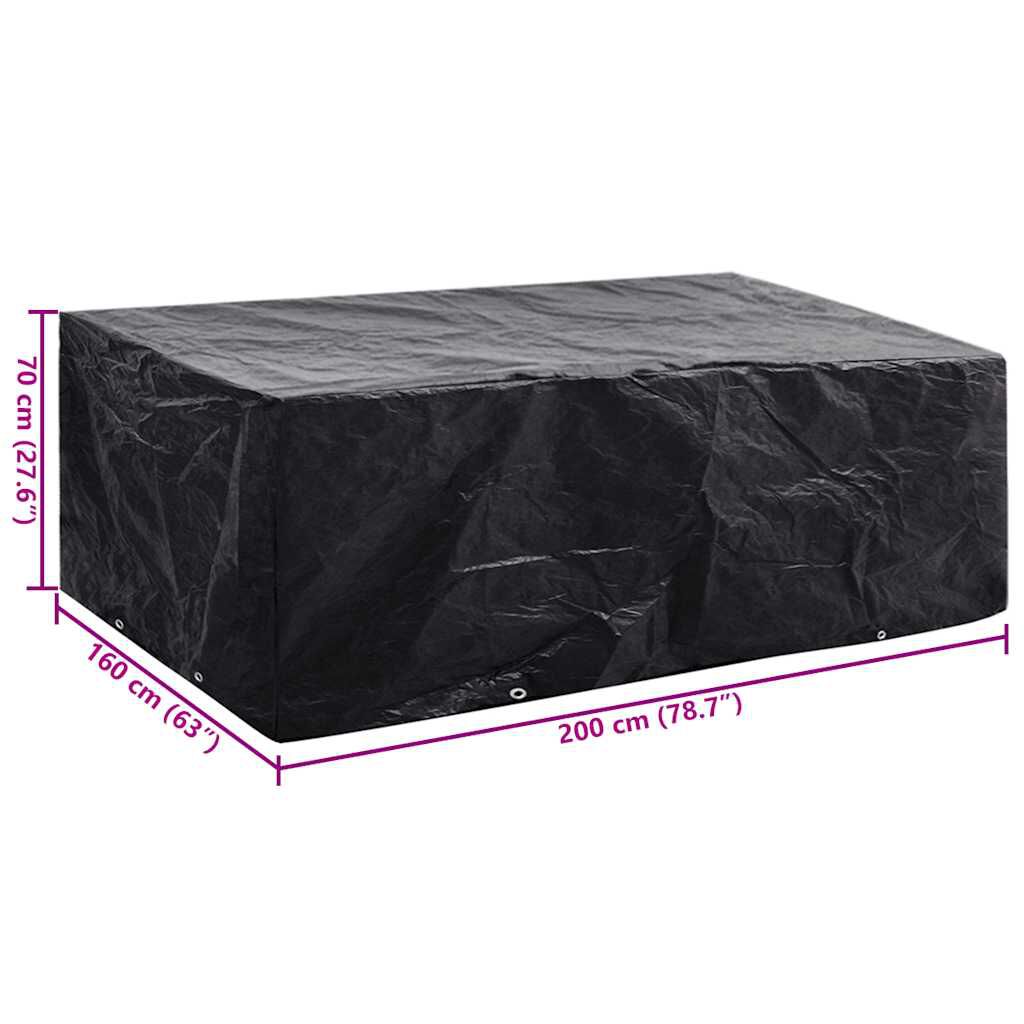 vidaXL Garden Furniture Cover 8 Eyelets 200 x 160 x 70 cm