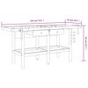vidaXL Workbench with Drawers and Vices 192x62x83 cm Solid Wood Acacia