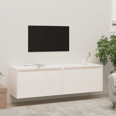 vidaXL Wall Cabinets 2 pcs White 60x30x35 cm Solid Pinewood, white vidaXL Wall Cabinets 2 pcs White 60x30x35 cm Solid Pinewood