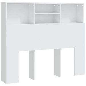 vidaXL Headboard Cabinet White 120x19x103.5 cm