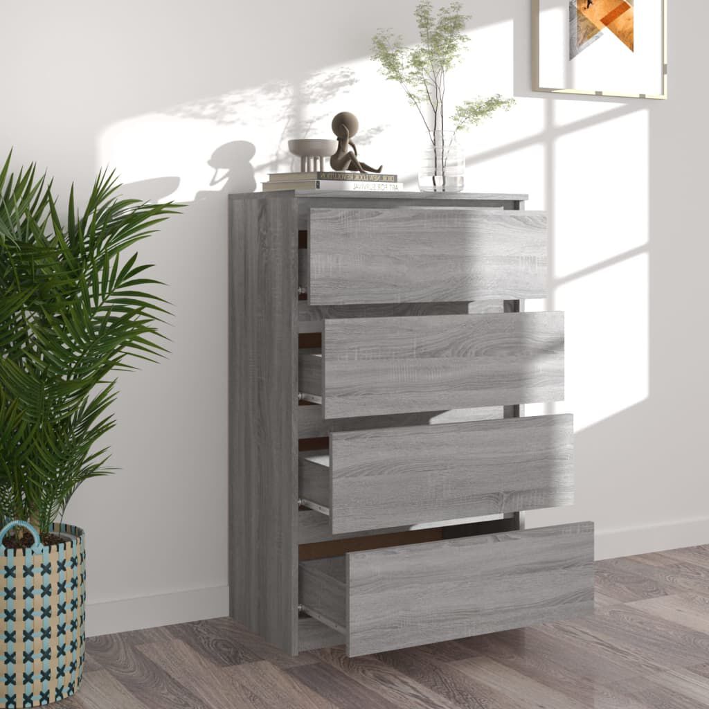 vidaXL Sideboard Grey Sonoma 60x35x98.5 cm Engineered Wood